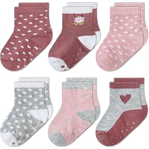 Mother's Choice Organic Cotton Baby Socks 6–12 Months, 6 Pairs Toddler Socks Boys Cotton Socks Soft Hypoallergenic Breathable Gentle On Baby Skin Comfortable Daily Wear Essentials For Newborns