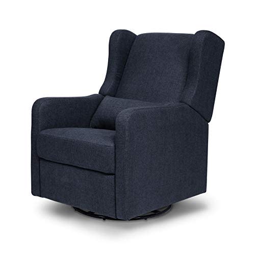 Carter's by DaVinci Arlo Recliner and Swivel Glider in Performance Navy Linen, Water Repellent & Stain Resistant, Greenguard Gold & CertiPUR-US Certified
