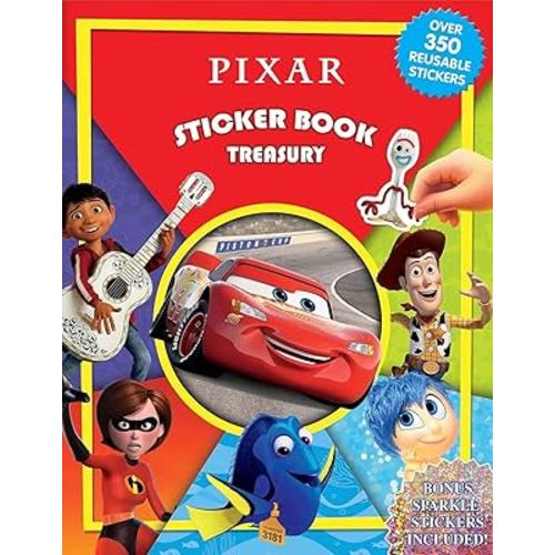 Pixar Sticker Book Treasury - Activity Books for kids, 350 reusable stickers, 96 pages of fun