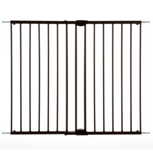 Toddleroo by North States Tall Easy Swing & Lock Stairway Gate - Bronze: Steel, For Top & Bottom of Stairs, Includes Hardware Mounting Kit