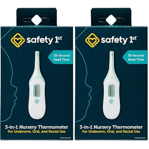 Safety 1st 3-in-1 Thermometer | Nursery | Analog | Pack of 2