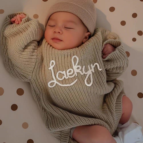 Personalized Embroidery Baby Name Romper, Baby Coming Home Outfit, Name Romper for Baby Girls & Boys, Custom Newborn Romper,Baby Shower Gift