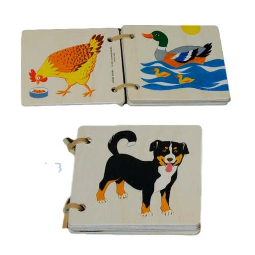 Atelier Fischer Wooden Farm Animals Book | Book- Blue Otter Toys