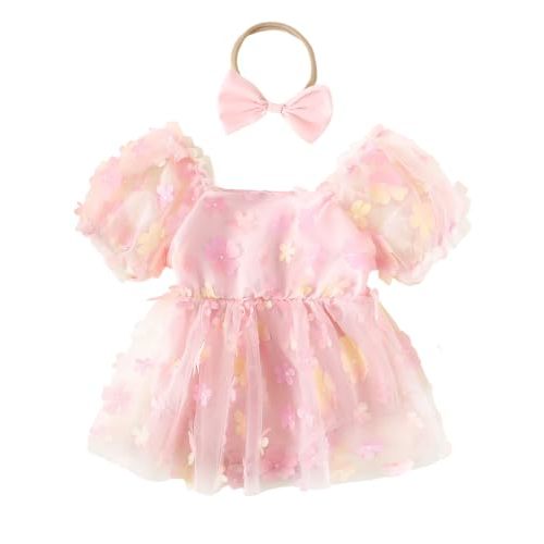 Baby Girl Summer Clothes Outfits Flutter Sleeve Denim Heart Romper One Piece Jumpsuit Bodysuit