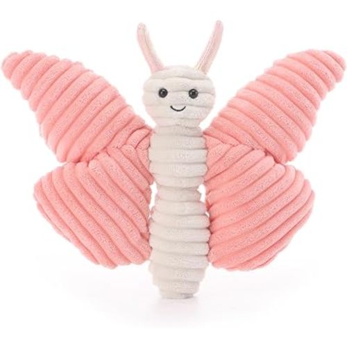 Apricot Lamb Pink Corduroy Butterfly Soft Stuffed Animals Plush Toys 8''