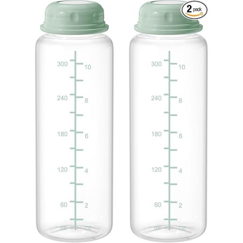 Milk Storage Bottle, Compatible with Momcozy Breast Milk Cooler, Also Compatible with Dr. Brown’s and Most Other Narrow Baby Bottle Nipples, 2PCS