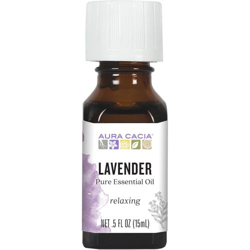 Aura Cacia 100% Pure Lavender Essential Oil GC/MS Tested for Purity 15 ml (0.5 fl. oz.) Lavandula angustifolia