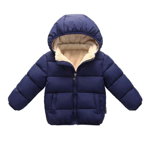 Toddler Girls' Boys' Cute Jackets & Coats Kids Child Baby Solid Winter Hooded Thick Warm Outwear Jackets For Boys Girls Size 18-24 Months