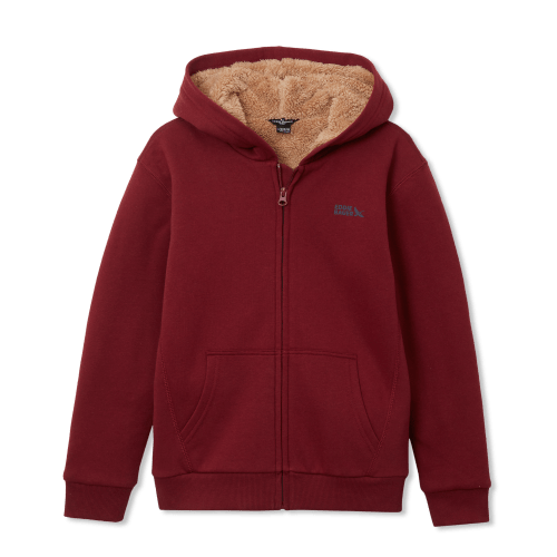 Fleece Faux Shearling-Lined Hoodie - S