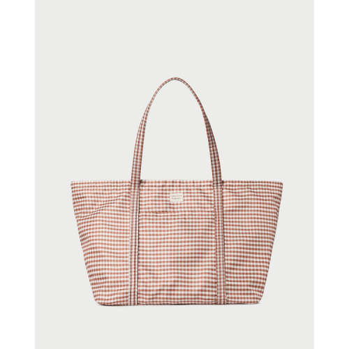 Mira Brown Gingham Everyday Tote | Totes | Handbags