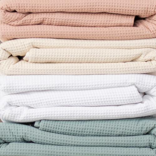 Organic Waffle Baby Blanket - Cream