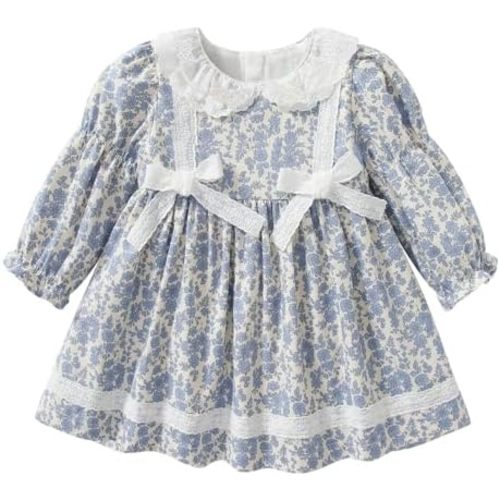 Simplee kids Baby Infant Girls Floral Casual Dress for Spring Fall Long Sleeve Toddler Playwear Dress