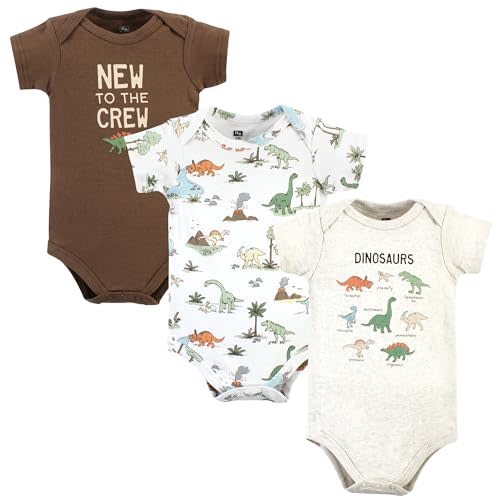 Hudson Baby unisex-baby Cotton Bodysuits 3-pack