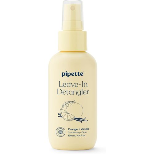 Pipette Leave-In Hair Detangler Spray for Kids, 4.4 Fl Oz, Silicone-free Detangling Spray with Squalane to Moisturize All Hair Types, Toddler and Kids Hair Products, Orange and Vanilla Scent