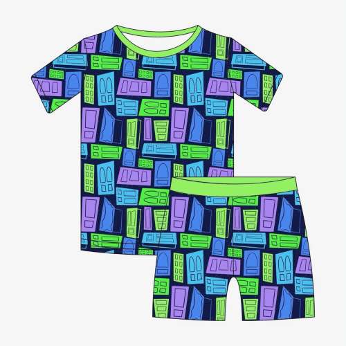 Scare Doors - 2 Piece PJ Set Short Sleeve and Shorts – GiGi's Closet