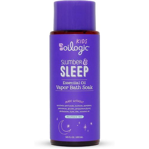 Oilogic Slumber & Sleep Essential Oil Vapor Bath Soak for Babies & Toddlers - Gentle Baby Bath Essentials to Cleanse, Soothe & Calm - Pediatrician-Tested, Safe for Baby Skincare, 9.6 Fl Oz