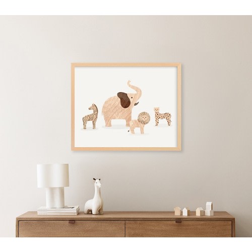Minted® Wooden Safari Animals Wall Art by Dani Lugato