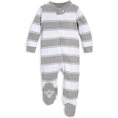 Burt's Bees Baby Boys' Organic Cotton, Sleep and Play Footed Pajamas