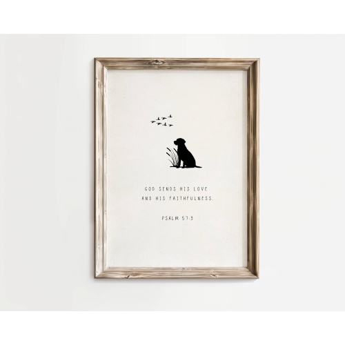 Labrador Wall Art, Dog Bible Verse Print, Lab Hunting Nursery, Duck Hunting, Christian Gifts, Inspirational, Baby Shower DIGITAL DOWNLOAD