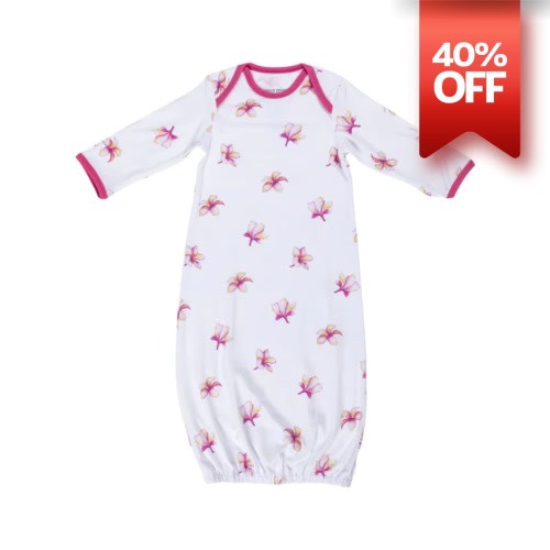 Plumeria Bamboo Layette Gown