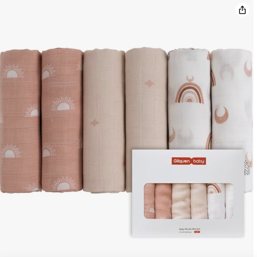 GLLQUEN BABY Baby Muslin Towels Set of 6 Cotton 70cm x 70cm Absorbent and Breathable Great for Cleaning, Wiping and Covering Babies : Amazon.com.be: Baby Products