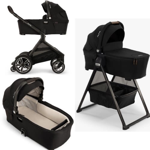 Nuna demi™ Next Bassinet, Stand & Basket Set for Stroller - Caviar