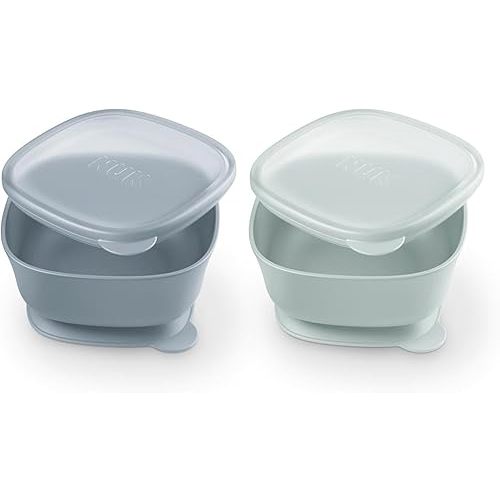 NUK for Nature Suction Bowl and Lid, Leak-Proof Lid, Microwave, Freezer, & Top Rack Dishwasher Safe, BPA-Free