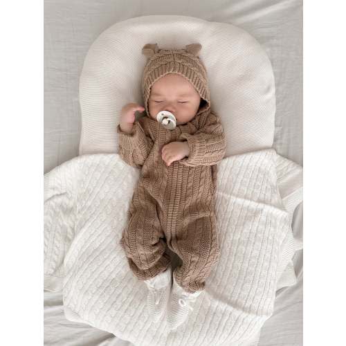 Luna + Luca Baby Bear Jumpsuit - Acorn, 0-3M