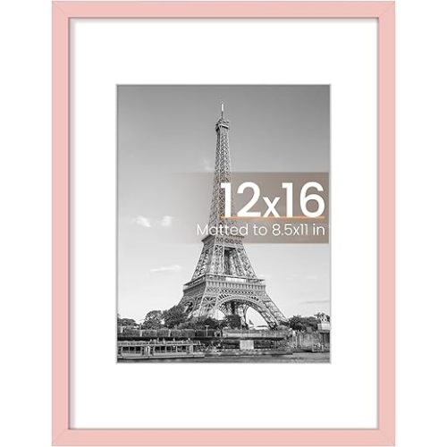 upsimples 12x16 Picture Frame, Wall Decor Poster Frames, Pink 1 Pack
