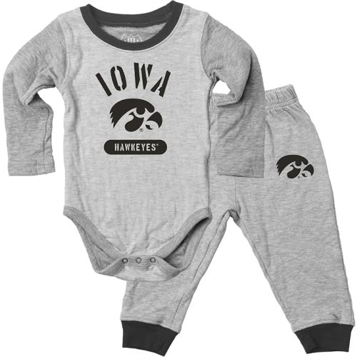 Wes and Willy Baby College Jie Jie Long Sleeve Bodysuit and Pant Set
