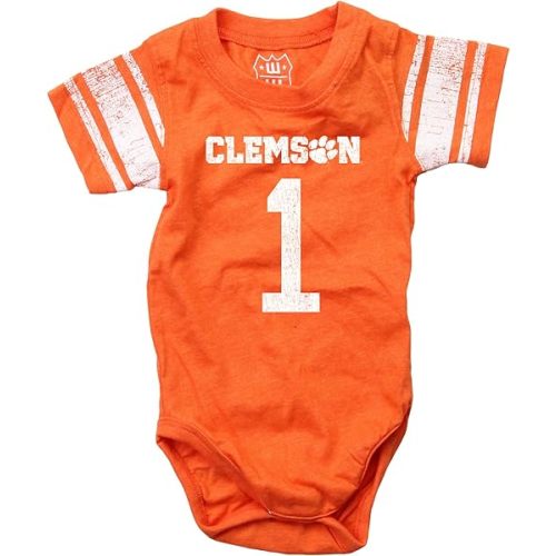 Wes and Willy Infant College Football Jersey One Piece Bodysuit