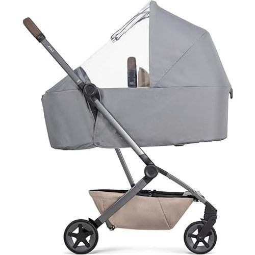 Joolz AER+/Aer2 Cot Rain Cover – Transparent, Windproof & Waterproof Stroller Accessory – Breathable TPU & 100% RPET, PFAS-Free, Quick-Dry, Custom Fit for Aer2 Carrycot - Grey