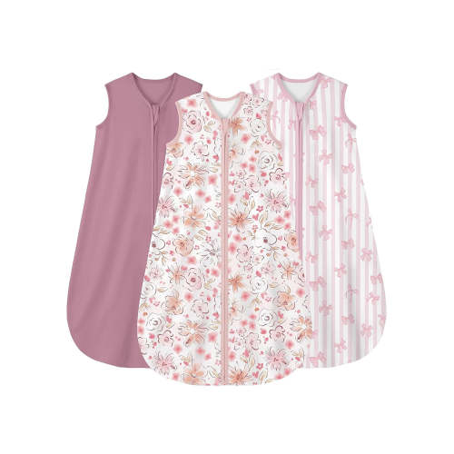 3 Pack Sleep Sacks,Cotton-0.5 TOG