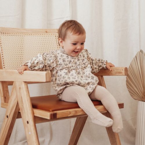 French Lace Cotton Tights – Olive and Cradle