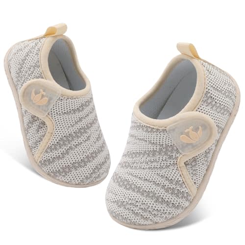 FEETCITY Baby Boys Girls First Walking Shoes Infant Sneakers Crib Shoes Breathable Lightweight Slip On Shoes