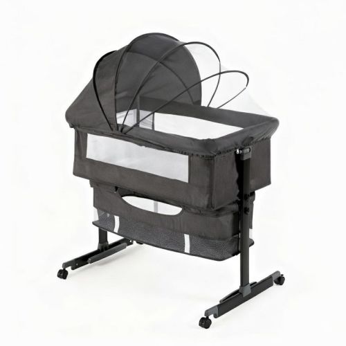Semphis Baby Bassinet ,Foldable Portable Bedside Crib,Storage Basket Breathable Mesh.