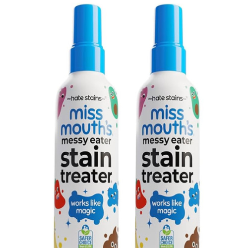 Miss Mouth's Messy Eater Stain Treater Spray - 4oz 2 Pack Stain Remover - Newborn & Baby Essentials - No Dry Cleaning Food, Grease, Coffee Off Laundry, Underwear, Fabric