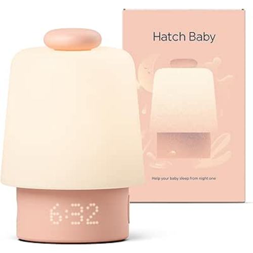 Hatch Baby Sound Machine, Night Light | Hatch Baby (Peach) | Sleep Support | Registry Essential, Routine Builder, Time-to-Rise Alarm Clock, White Noise, Nursery Stories, Toddler Kids (Wi-Fi)