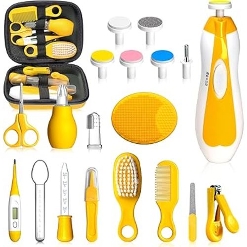 Baby Healthcare and Grooming Kit, Portable Baby Safety Care Set, Baby Essentials kit for Newborn(Yellow 20 in 1)