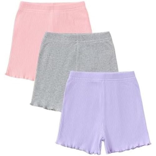 3 Pack Baby Girl Shorts Toddler Girl Shorts Soft Cotton Casual Playing Short Pants Summer Clothes Size 3M-3T