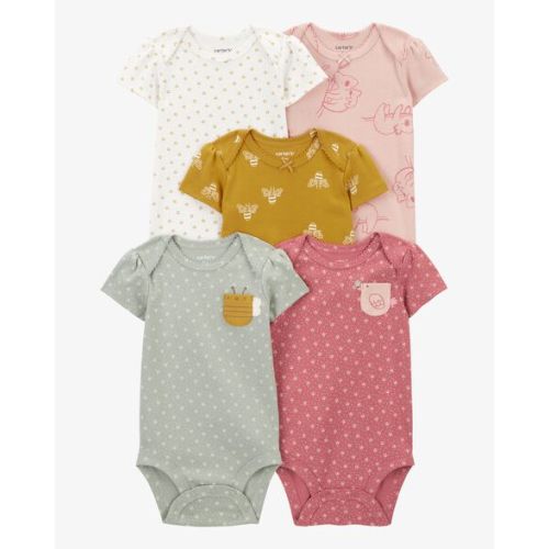 Baby 5-Pack Short-Sleeve Bodysuits - Carter's | Carter's