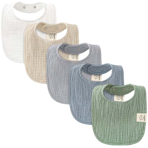 Lyra Muslin Drool Bibs | KeaBabies
