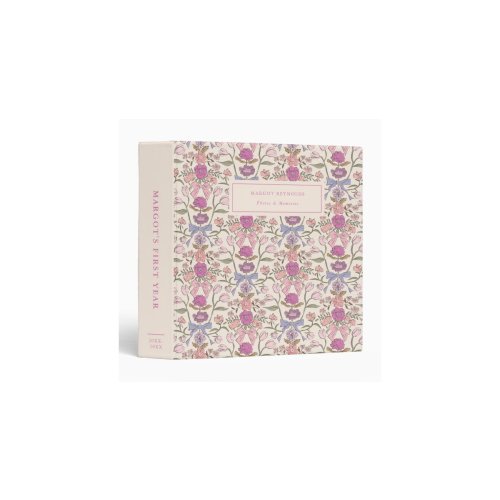 Bows and Blossoms Pink Baby Photo Album 3 Ring Binder | Zazzle
