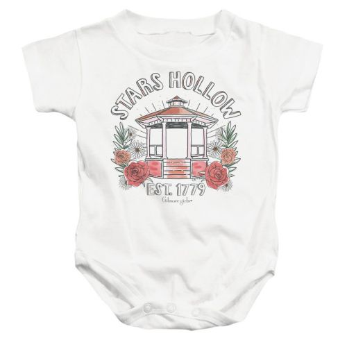 Baby Gilmore Girls Stars Hollow Gazebo Floral Infant Bodysuit, White, 6 Months