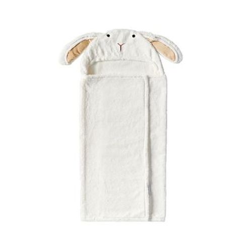 Bunny Faux Fur Nursery Critter Wrap , Nursery Wrap , White