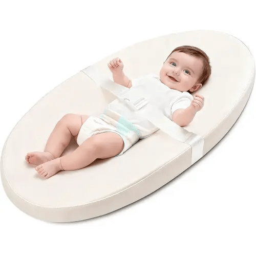 Baby Diaper Changing Pad, Wipeable Baby Changing Pad for Dresser, Contoured Waterproof Changing Pad with PU Cover, Non-Slip Safety Belt & Bottom, Portable, Lightweight