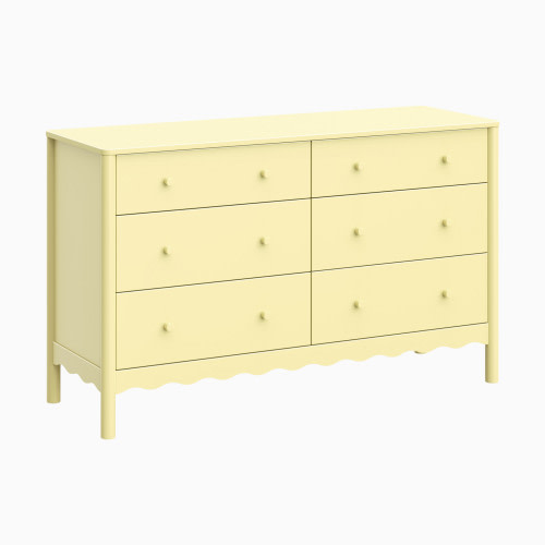 babyletto Swell 6-Drawer Assembled Dresser - Pale Yellow