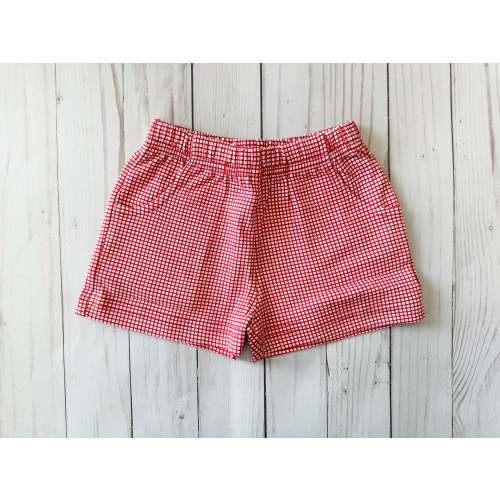 Luigi Red Gingham Shorts