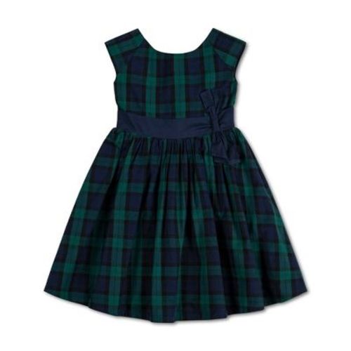 Hope & Henry Girls' Cap Sleeve Party Dress with Bow Sash, Infant