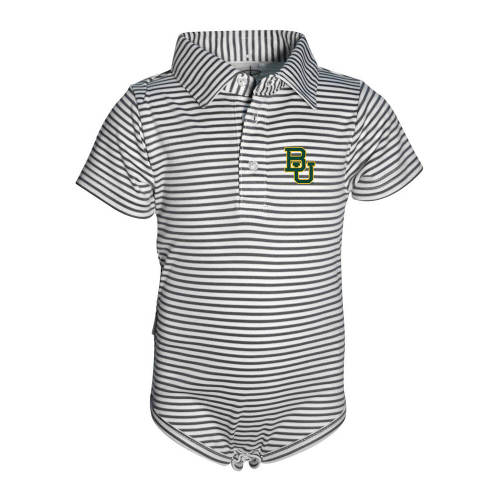 Baylor Bears Baby Charcoal Carson Short Sleeve One Piece Polo